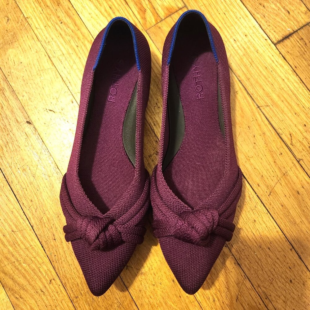 Rothy's Flats (The Knot Point II) in Beautiful Purple! Great condition and fun! - Picture 2 of 6